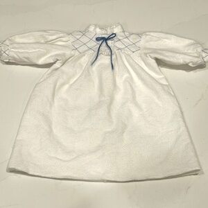 Vntg Retired American Girl Doll Kirsten's 1999  Flannel Nightgown Blue Stitching